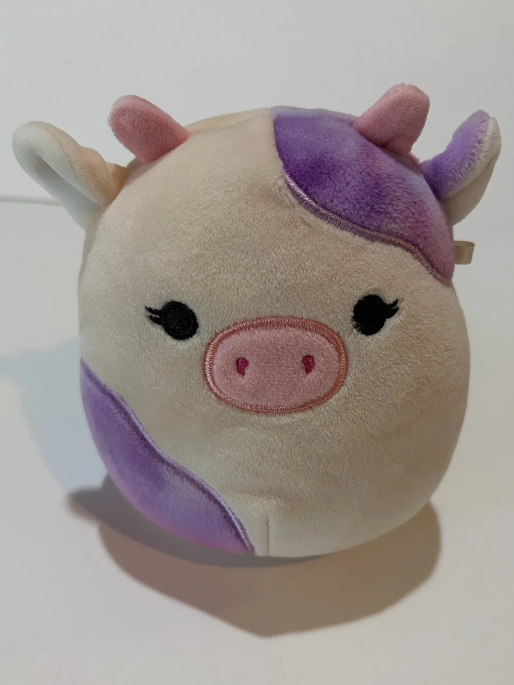 Squishmallows Purple & White Cow Plush 7” Stuffed Animal Soft Kawaii Toy